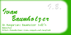 ivan baumholzer business card